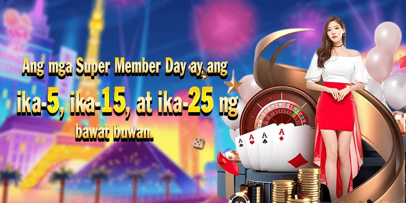 PH365 member-day reference artwork with gold text and casino imagery
